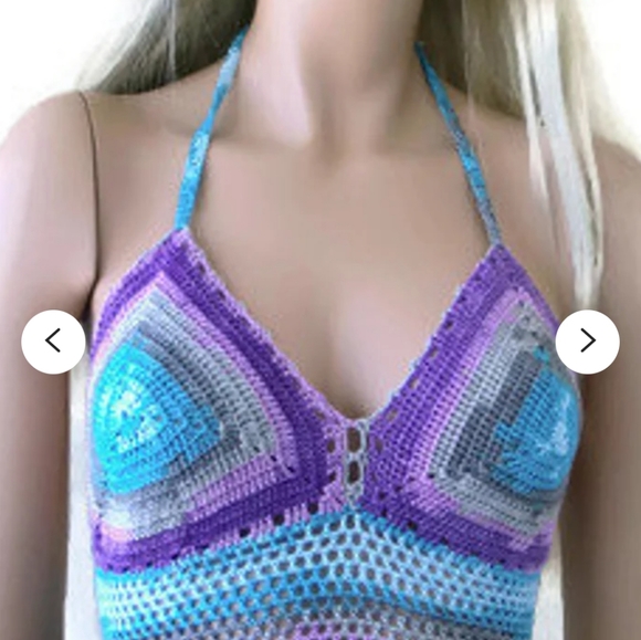 Beautiful Colorful Handmade Crochet Bustiers - Picture 3 of 10